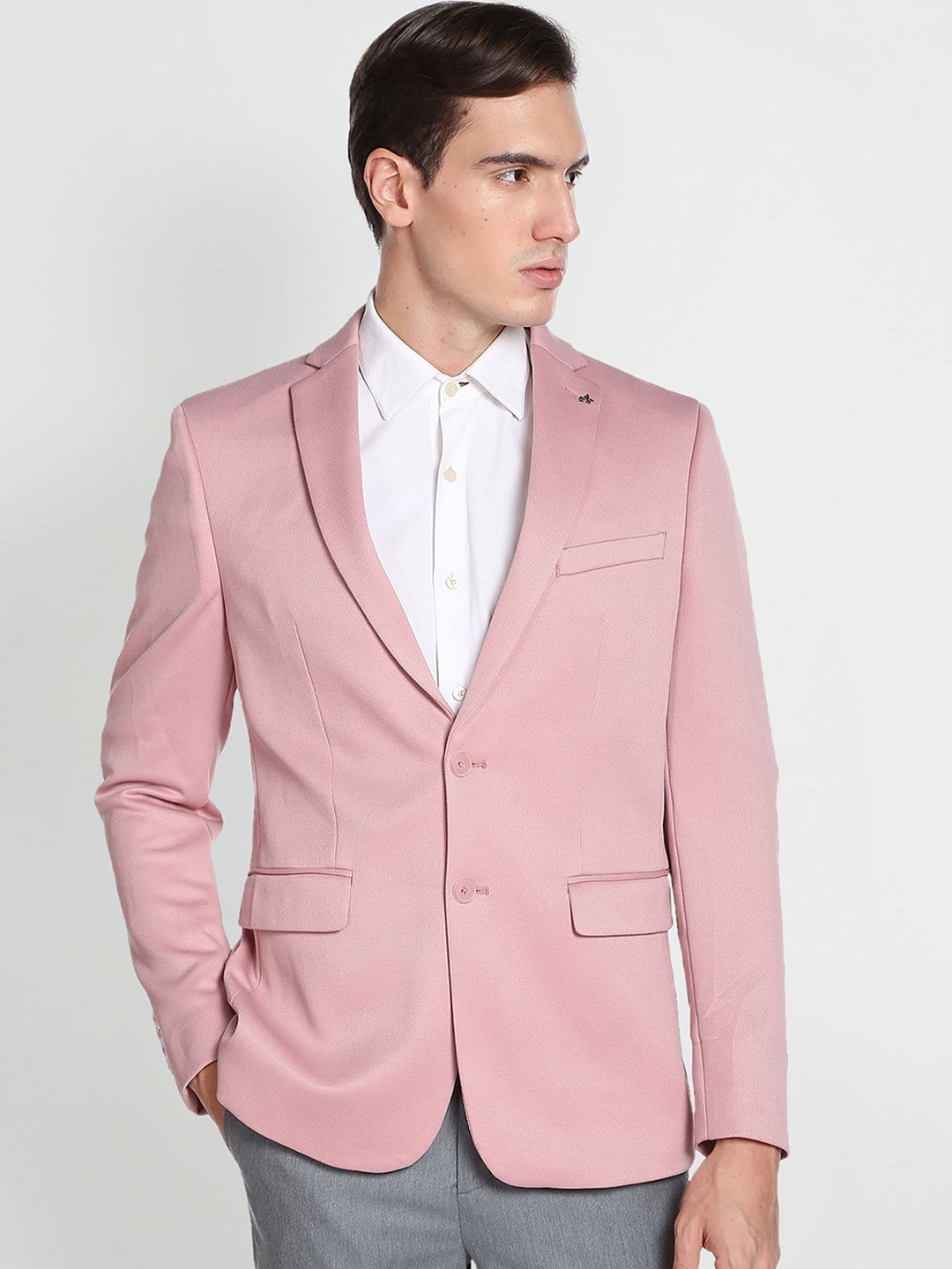 

Arrow Men Single-Breasted Slim-Fit Formal Blazer, Pink