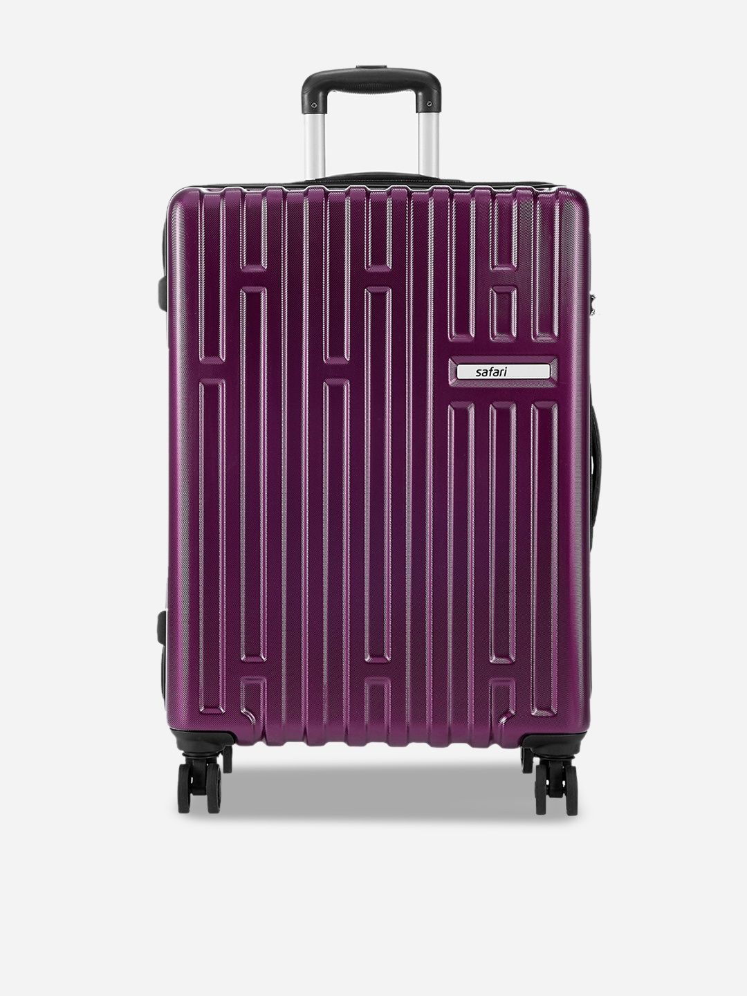 

Safari Textured Hard-Sided Large Trolley Suitcase, Purple
