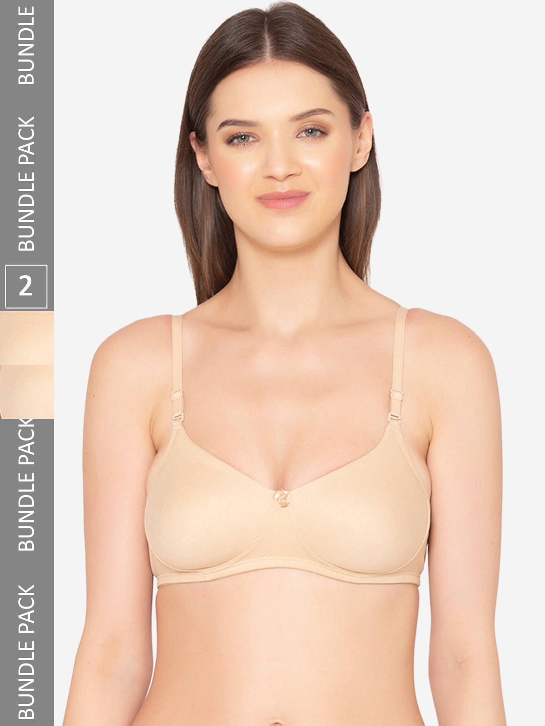 

GROVERSONS Paris Beauty Pack of 2 Non-Padded Bra, Nude