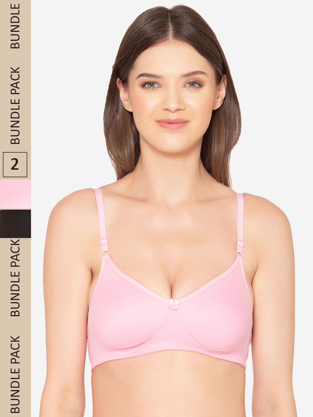 

GROVERSONS Paris Beauty Pack Of 2 Non-Padded Non-Wired Minimizer Bra, Black