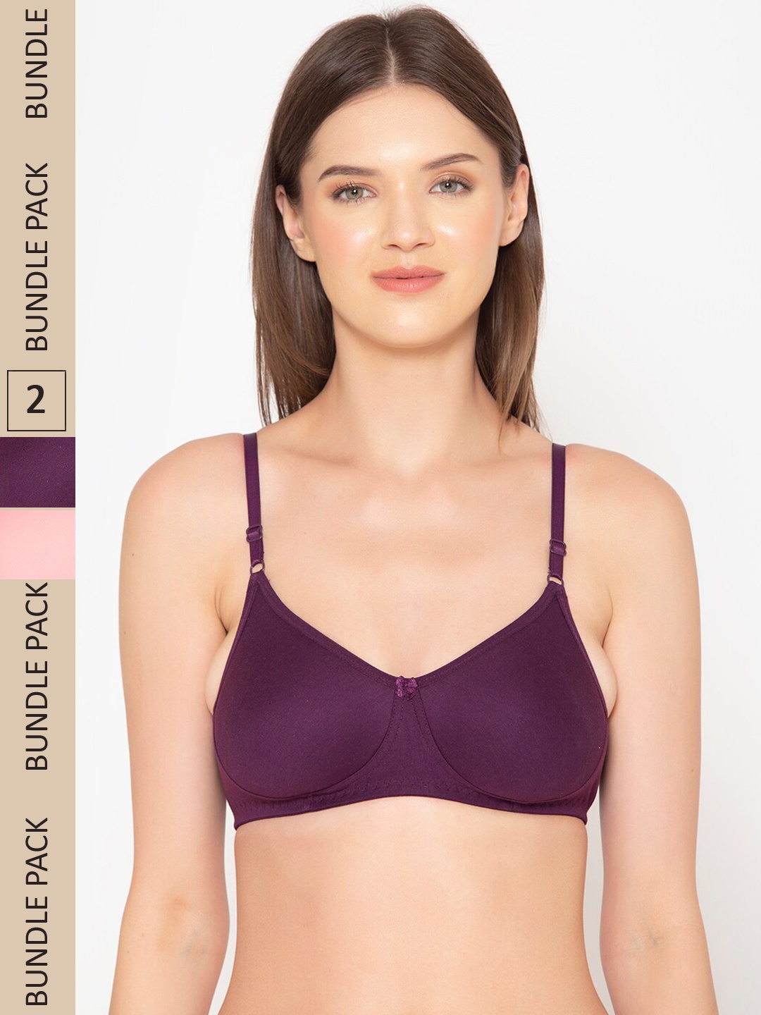 

GROVERSONS Paris Beauty Pack Of 2 Non-Padded Bra, Purple