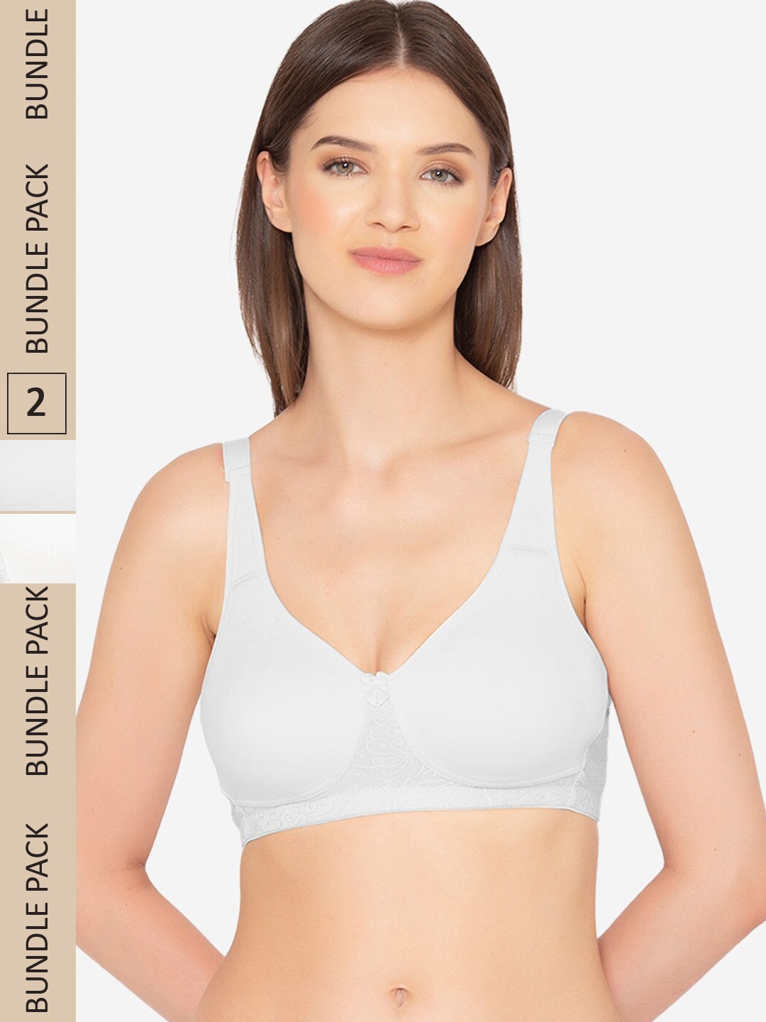 

GROVERSONS Paris Beauty Pack Of 2 T-Shirt Bra, White