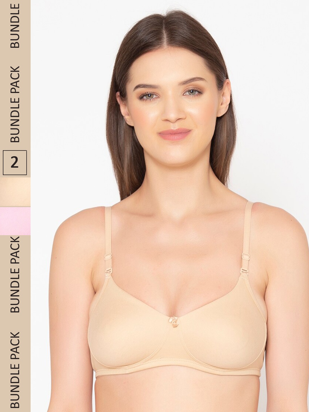 

GROVERSONS Paris Beauty Pack Of 2 Seamless Non-Padded Minimizer Bra, Pink