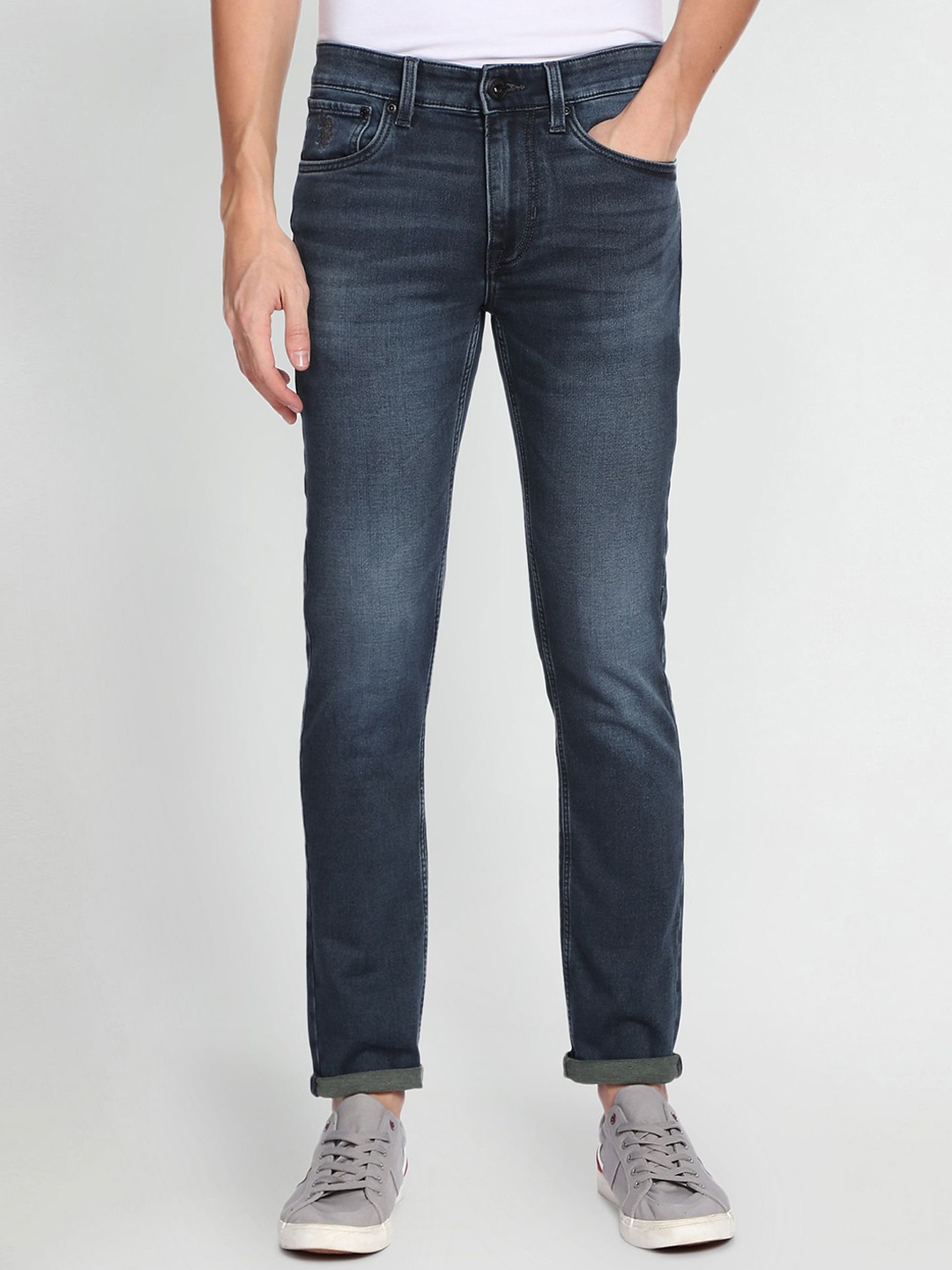 

U.S. Polo Assn. Denim Co. Men Slim Fit Light Fade Jeans, Blue