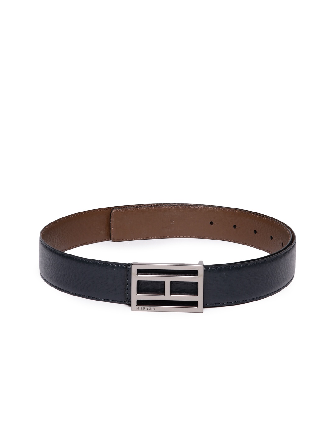 

Tommy Hilfiger Men Reversible Textured Leather Belt, Navy blue