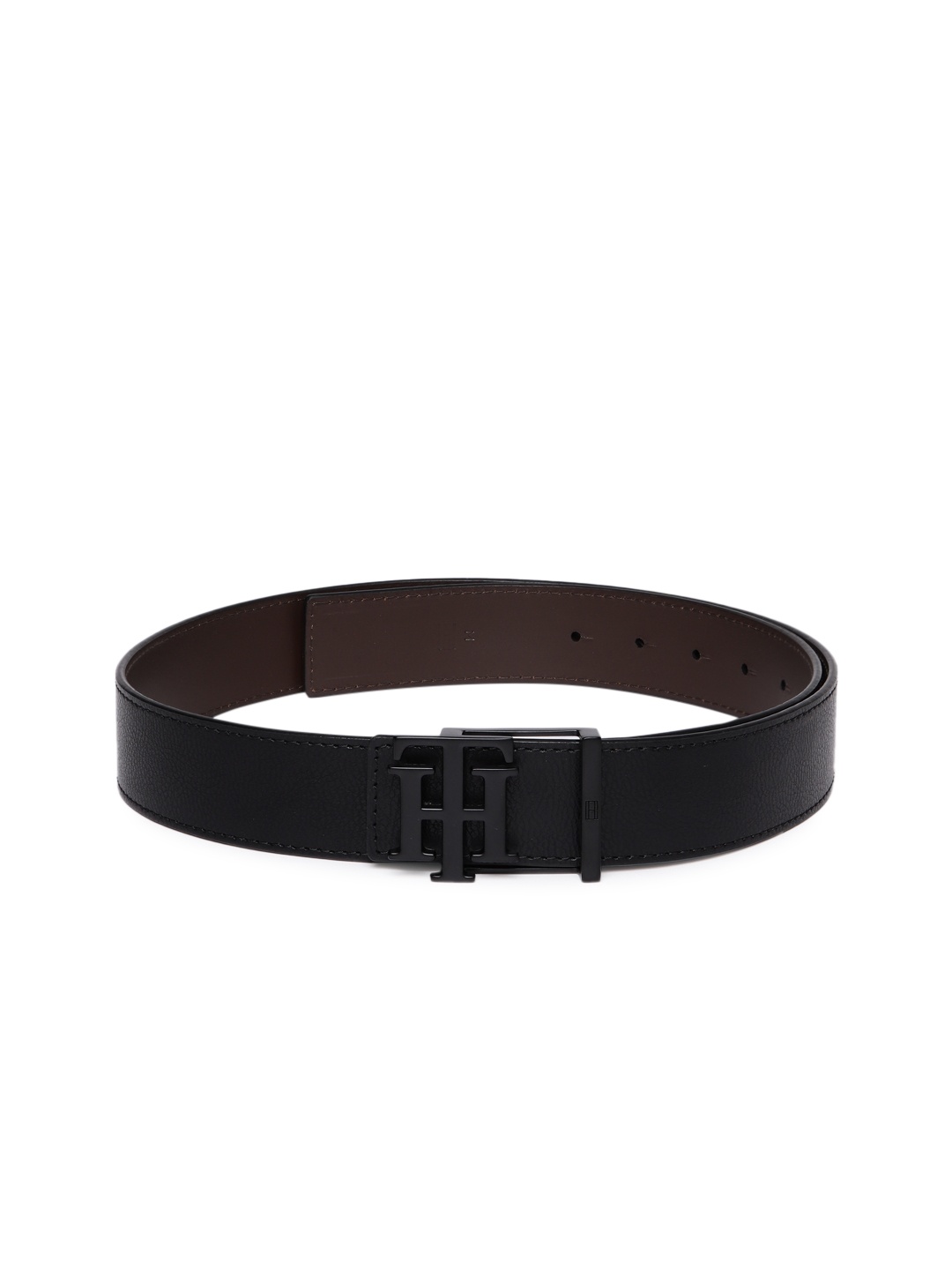 

Tommy Hilfiger Men Reversible Textured Leather Belt, Black