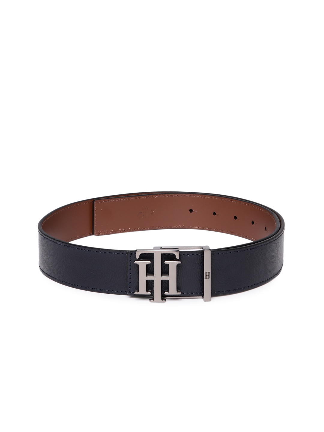 

Tommy Hilfiger Men Textured Reversible Leather Belt, Navy blue