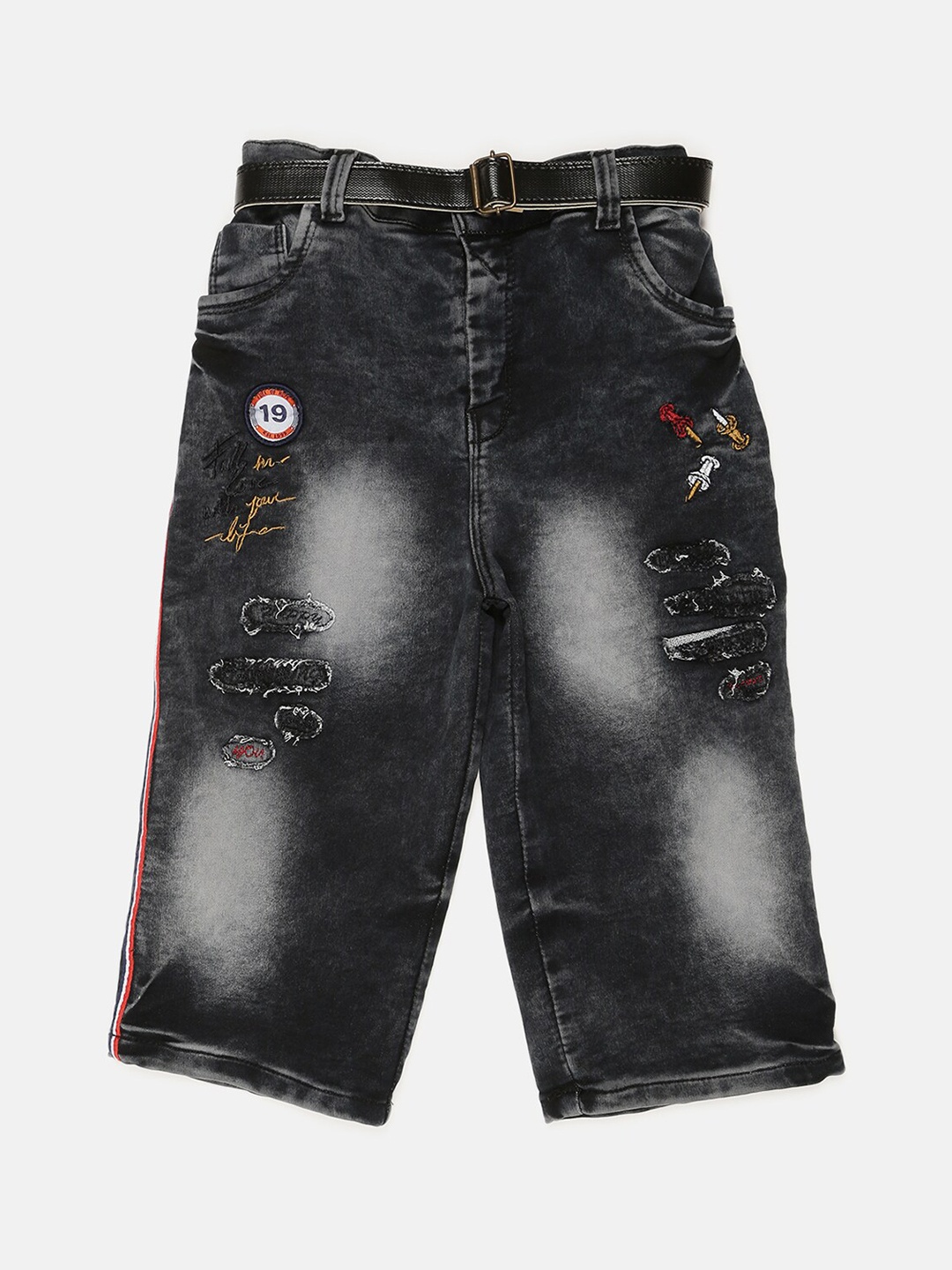 

V2 Value & Variety Boys Washed Denim Shorts, Grey