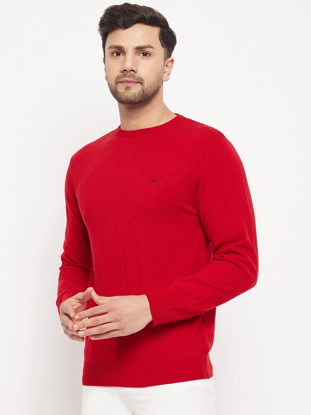 

Okane Men Acrylic Pullover Sweater, Red