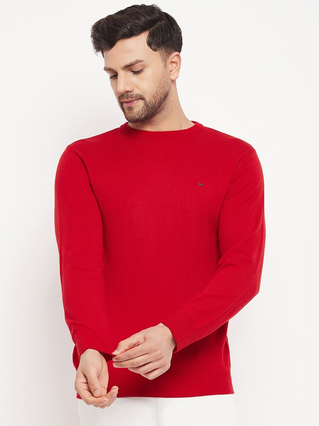 

Okane Men Acrylic Pullover Sweater, Red