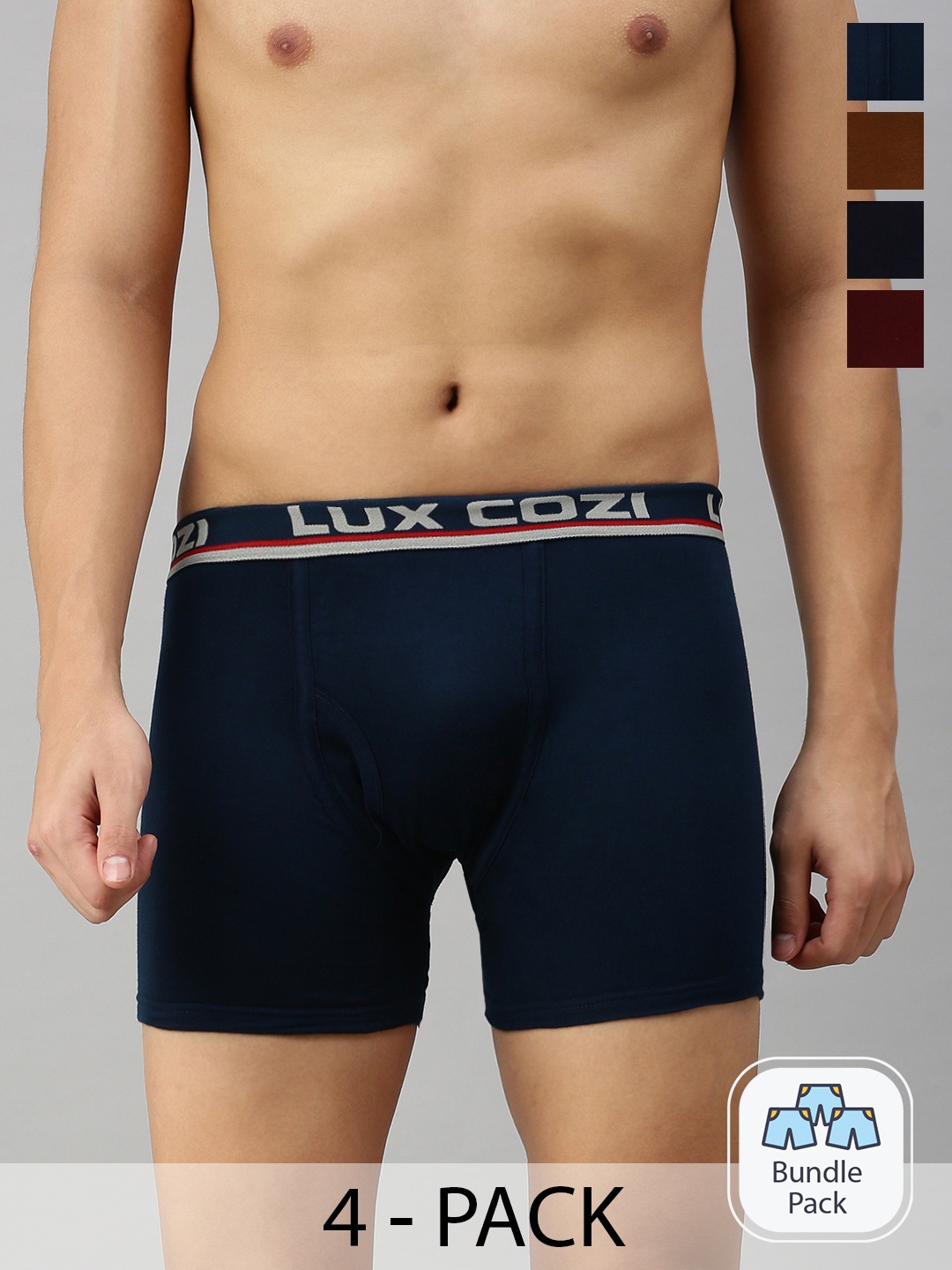 

Lux Cozi Men Pack Of 4 Assorted Trunks COZI_BIGSHOT_LONG_ASST_4PC