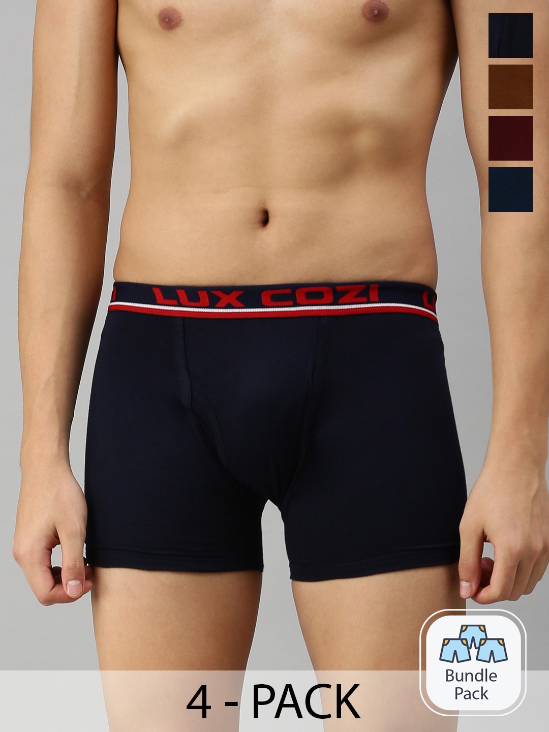 

Lux Cozi Men Pack Of 4 Assorted Trunks
