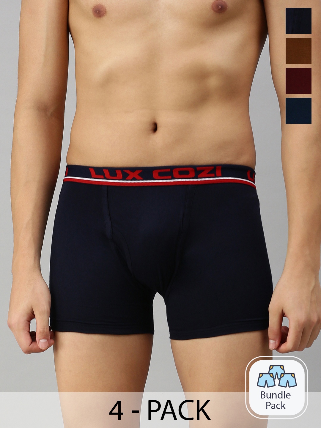 Lux Cozi Men Pack Of 4 Assorted Trunks