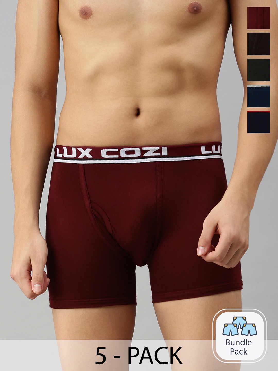 

Lux Cozi Men Pack Of 5 Assorted Trunks