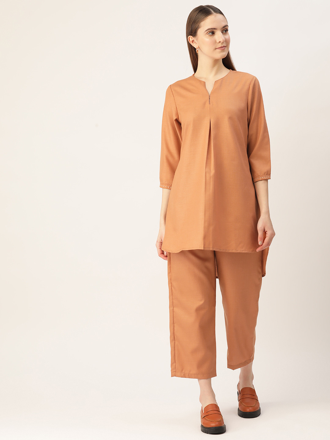 

Off Label Solid Tunic & Trousers Co-ords, Peach