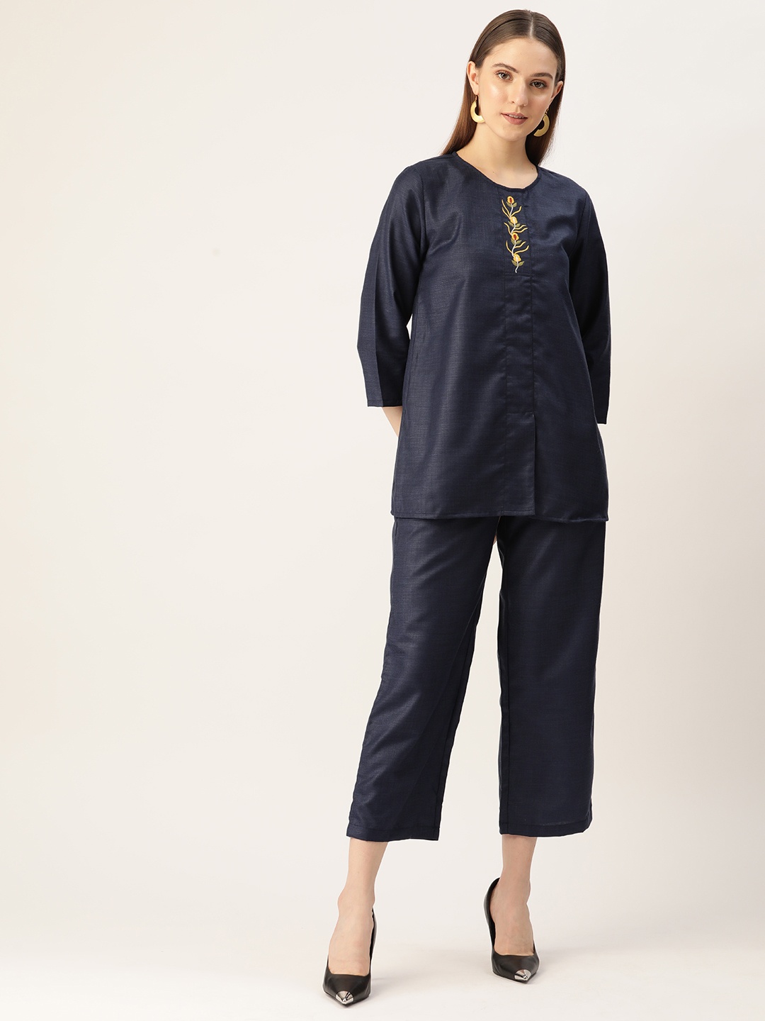 

Off Label Women Top with Trousers, Navy blue