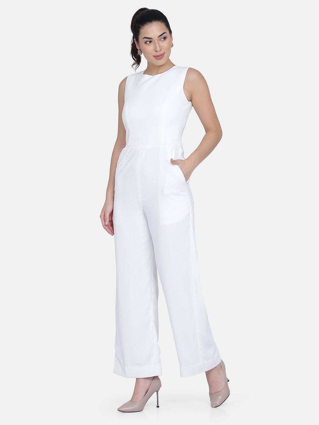 

PowerSutra Women Basic Jumpsuit, White