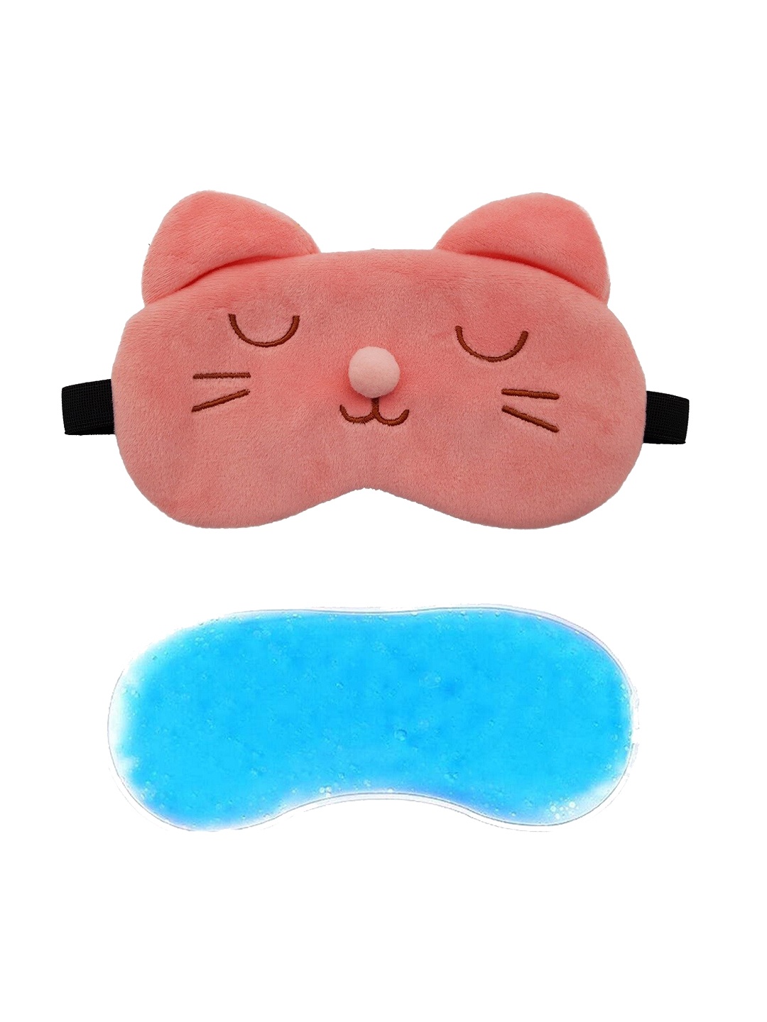 

JENNA Fur Sleeping Eye Mask With Ice Gel, Pink