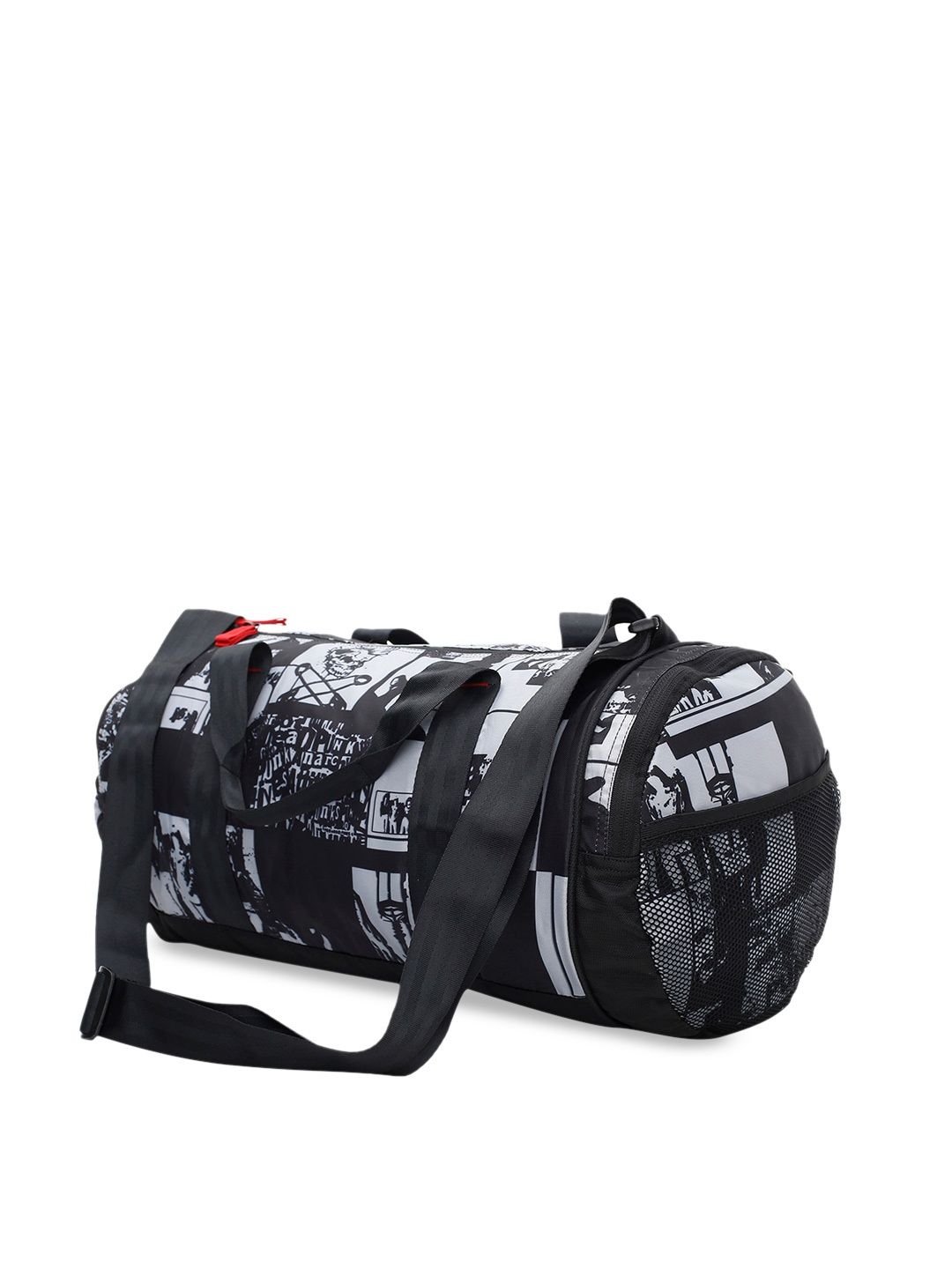 

max Men Printed Foldable Duffle Bag, Black