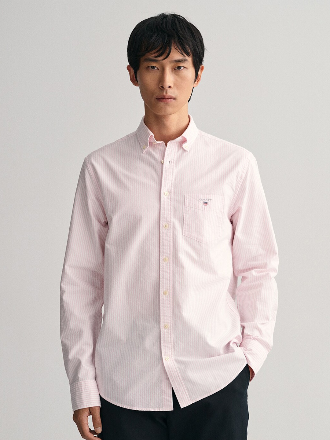 

GANT Men Comfort Oxford Cotton Casual Shirt, Pink