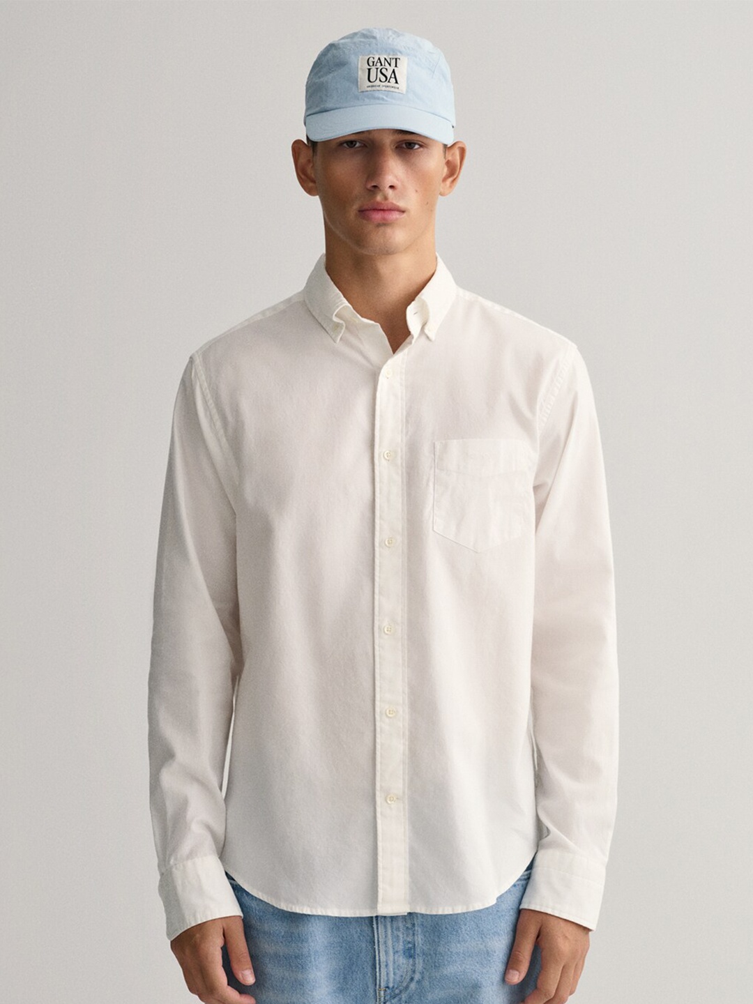 

GANT Men Comfort Cotton Casual Shirt, White