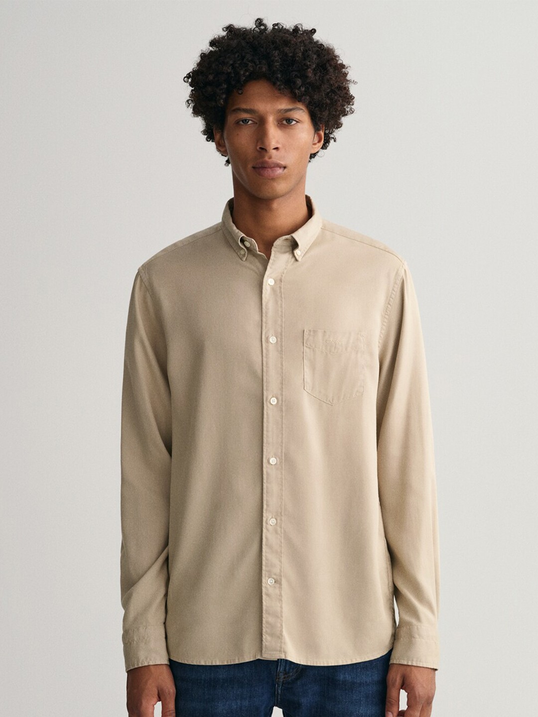 

GANT Men Comfort Cotton Casual Shirt, Beige