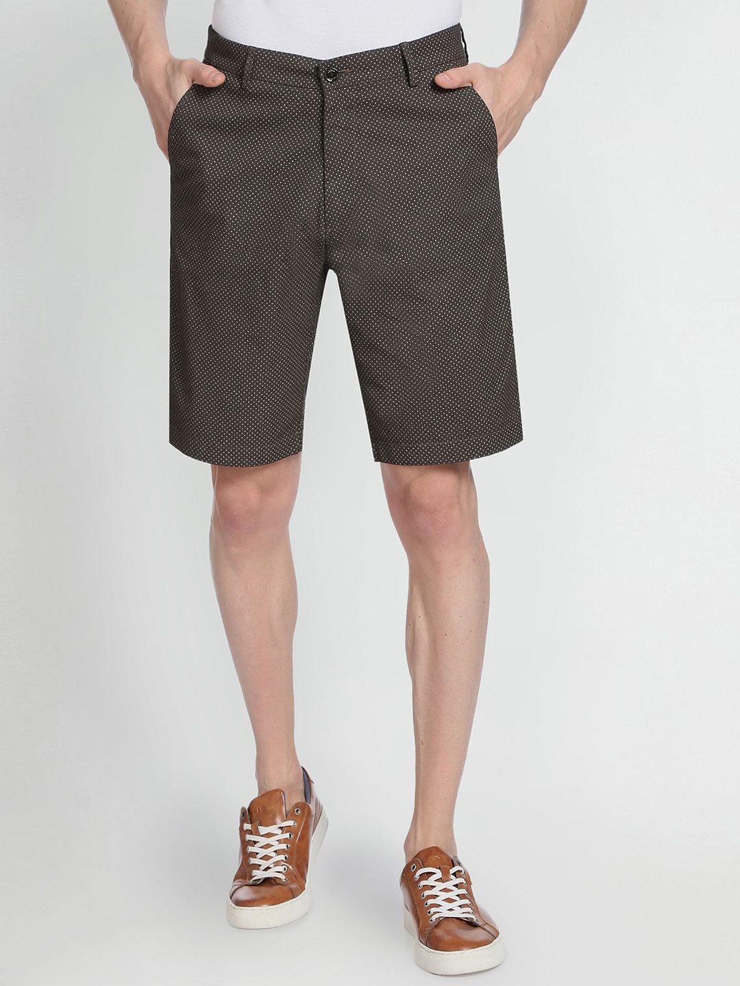 

Arrow Sport Men Mid-Rise Printed Chino Shorts, Brown