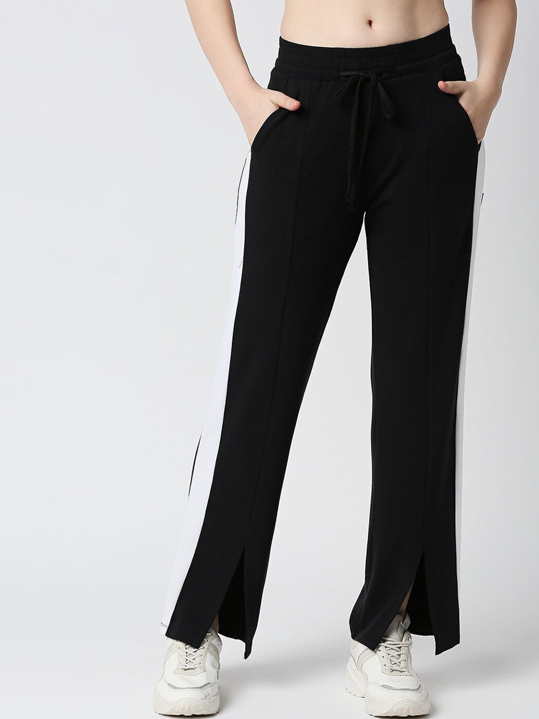 

Disrupt Women Front Slit Track Pants, Black