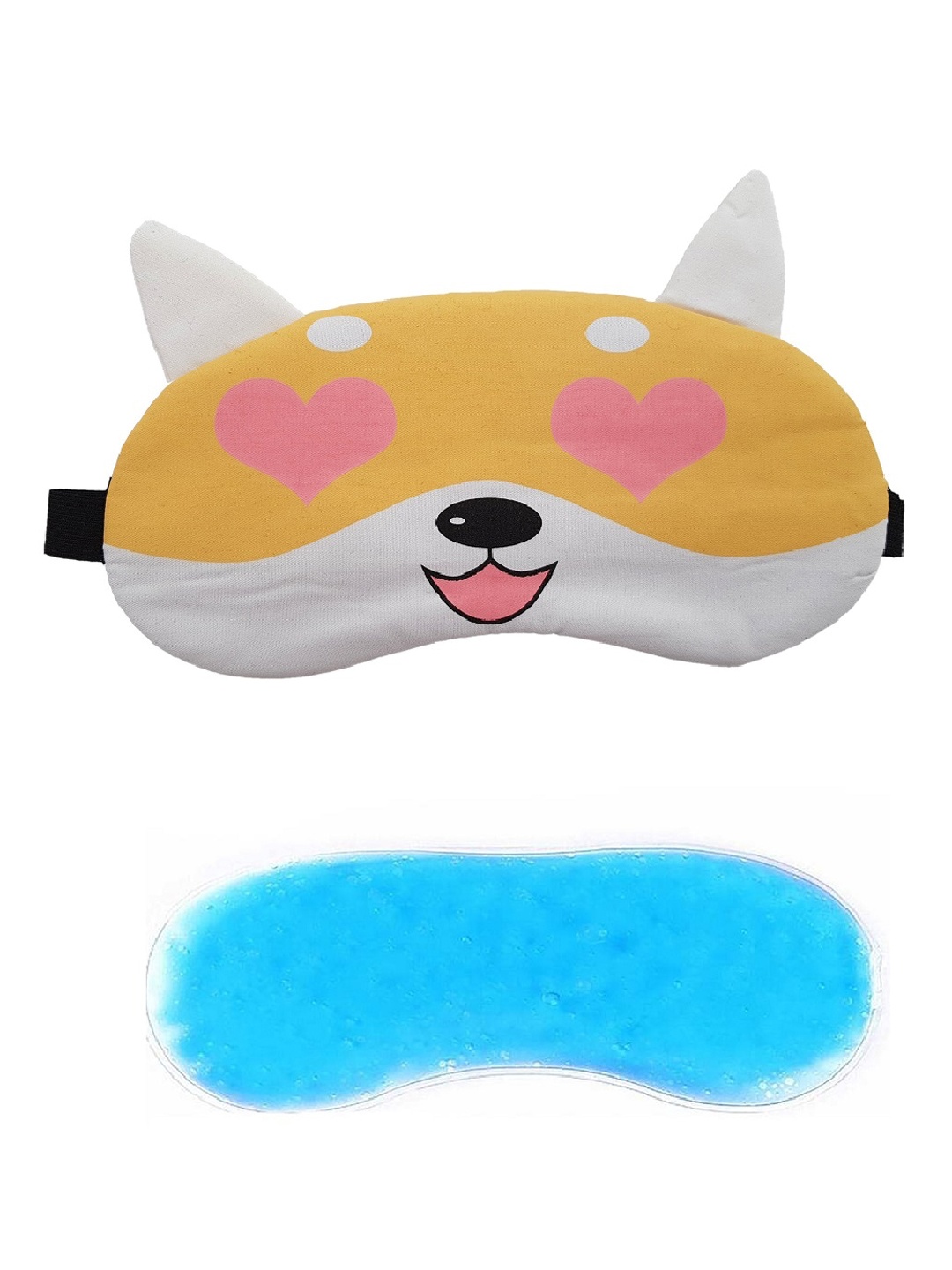 

JENNA Printed Sleeping Eye Mask With Cooling Ice Gel, Yellow