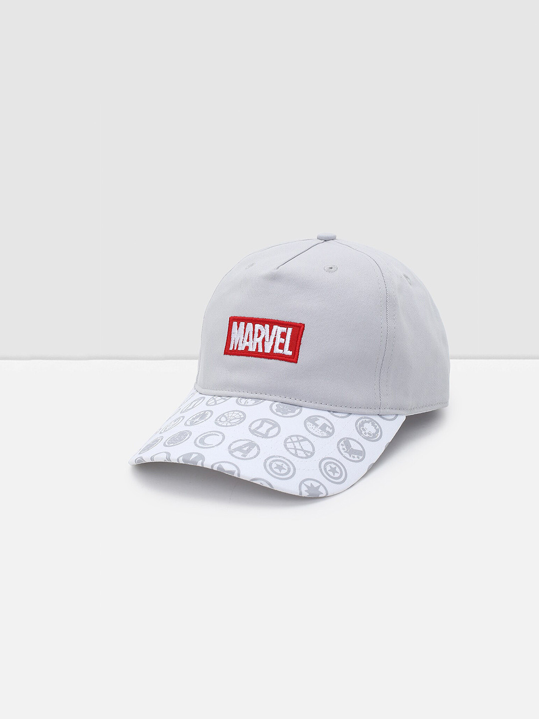 

max Men Printed Pure Cotton Baseball Cap, Grey