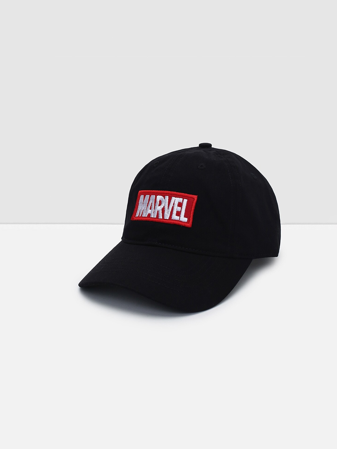 

max Men Printed Pure Cotton Baseball Cap, Black