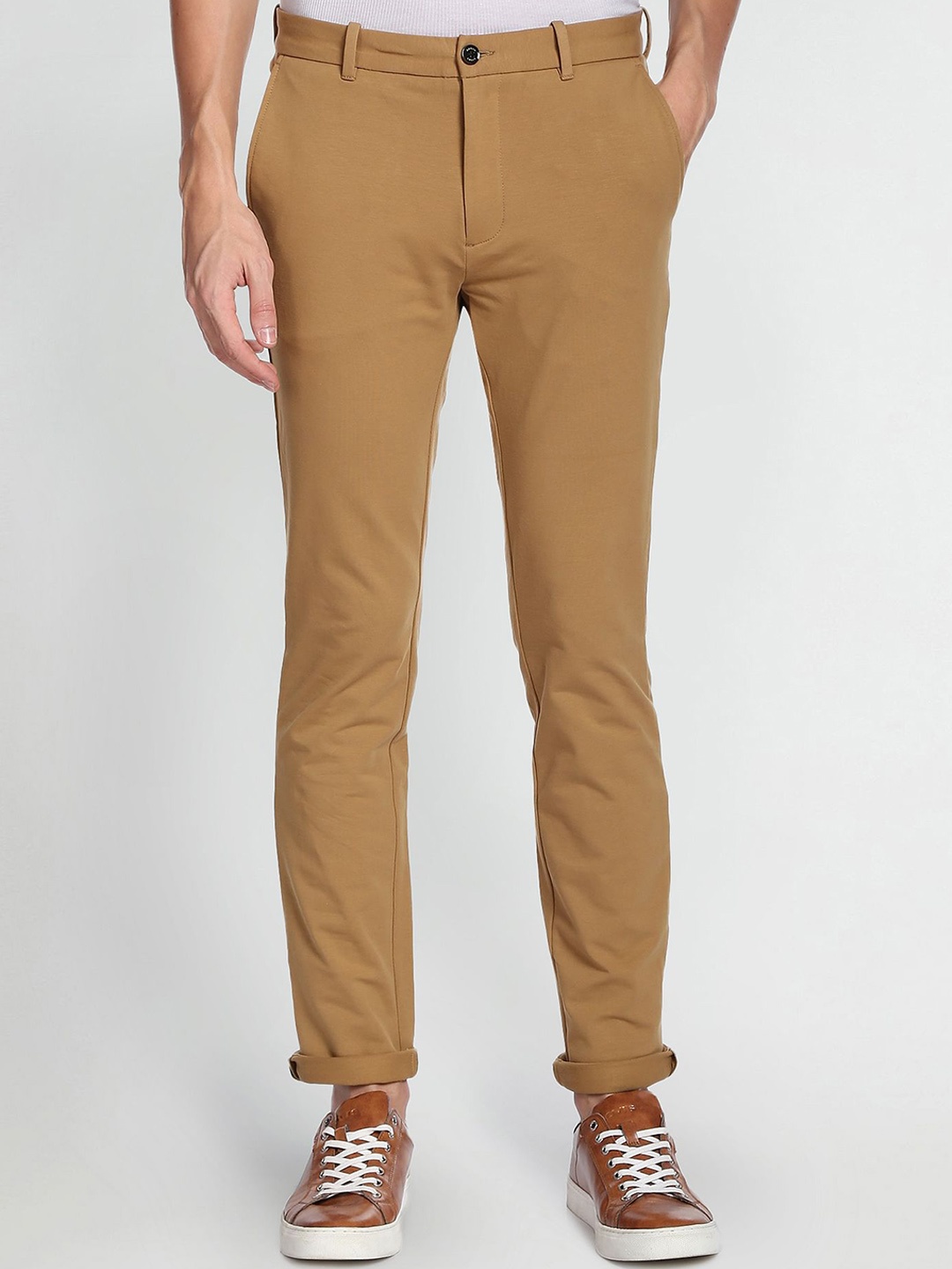 

Arrow Sport Men Skinny Fit Trousers, Khaki