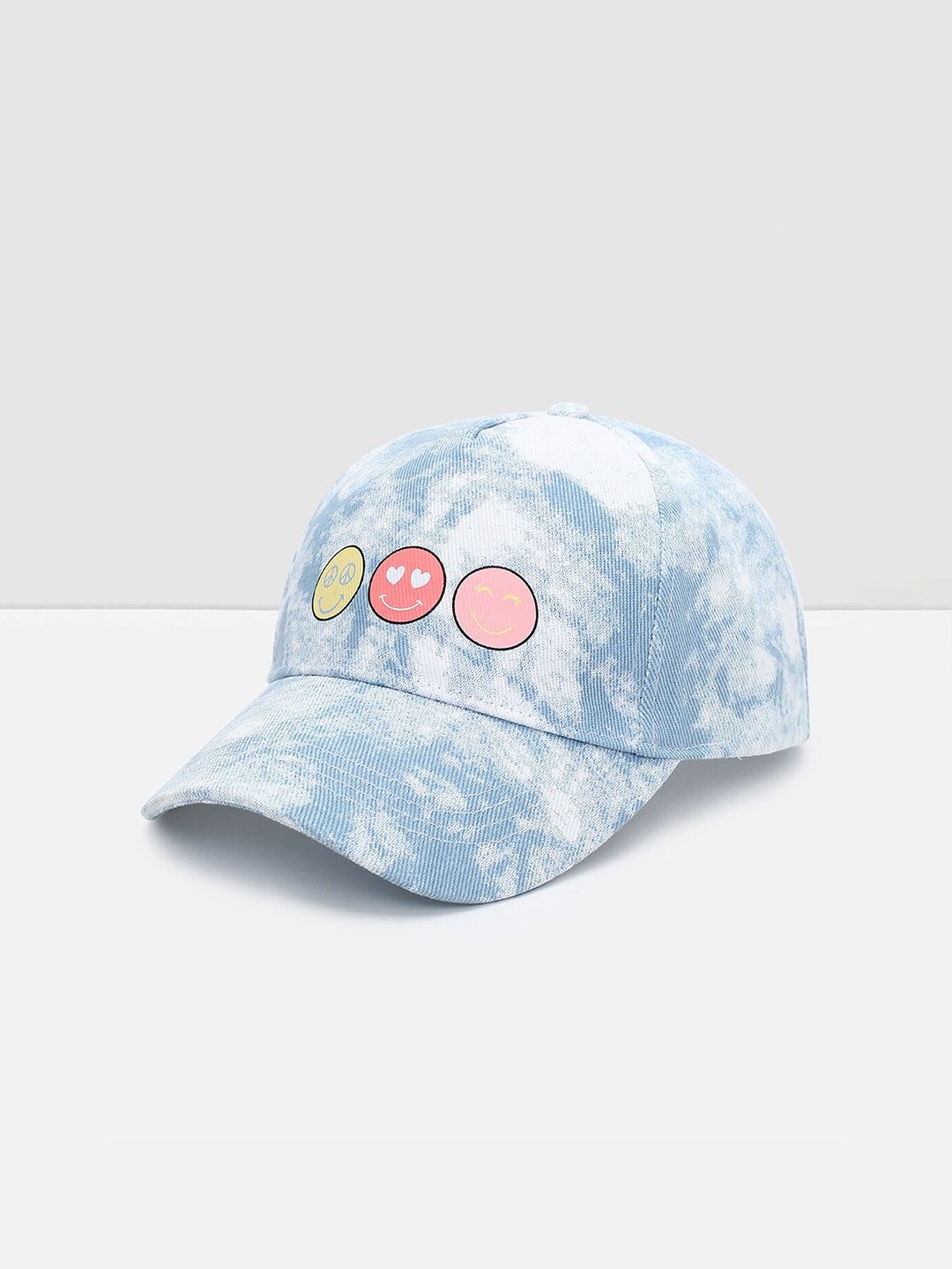 

max Women Printed Cotton Baseball Cap, Blue