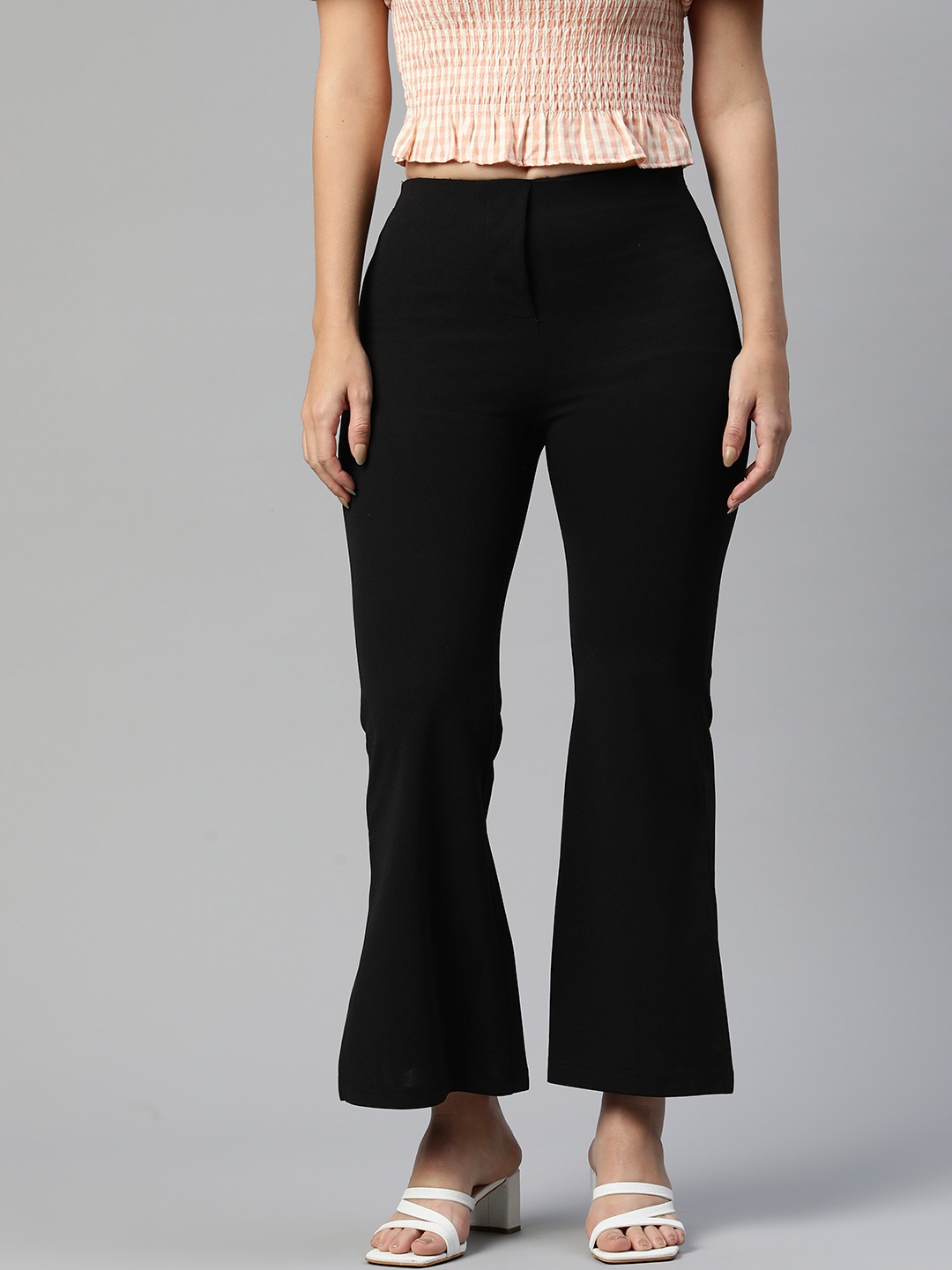 

plusS WORX Flared Trousers, Black