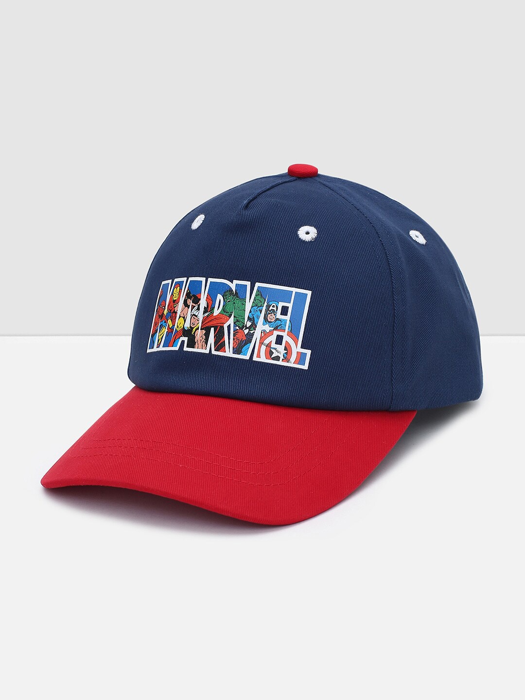 

max Boys Printed Pure Cotton Baseball Cap, Blue