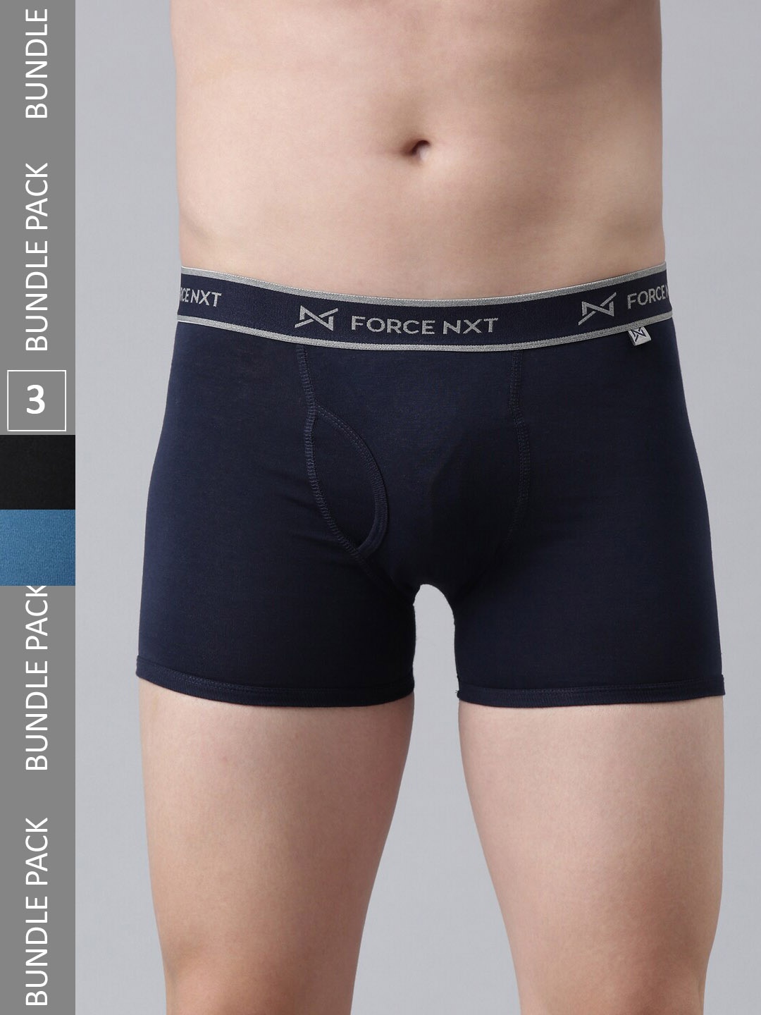 

Force NXT Men Pack Of 3 Assorted Cotton Trunks