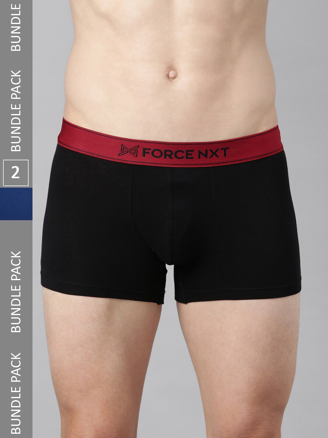 

Force NXT Men Pack Of 2 Cotton Short Trunks MNFL-45-R3, Black