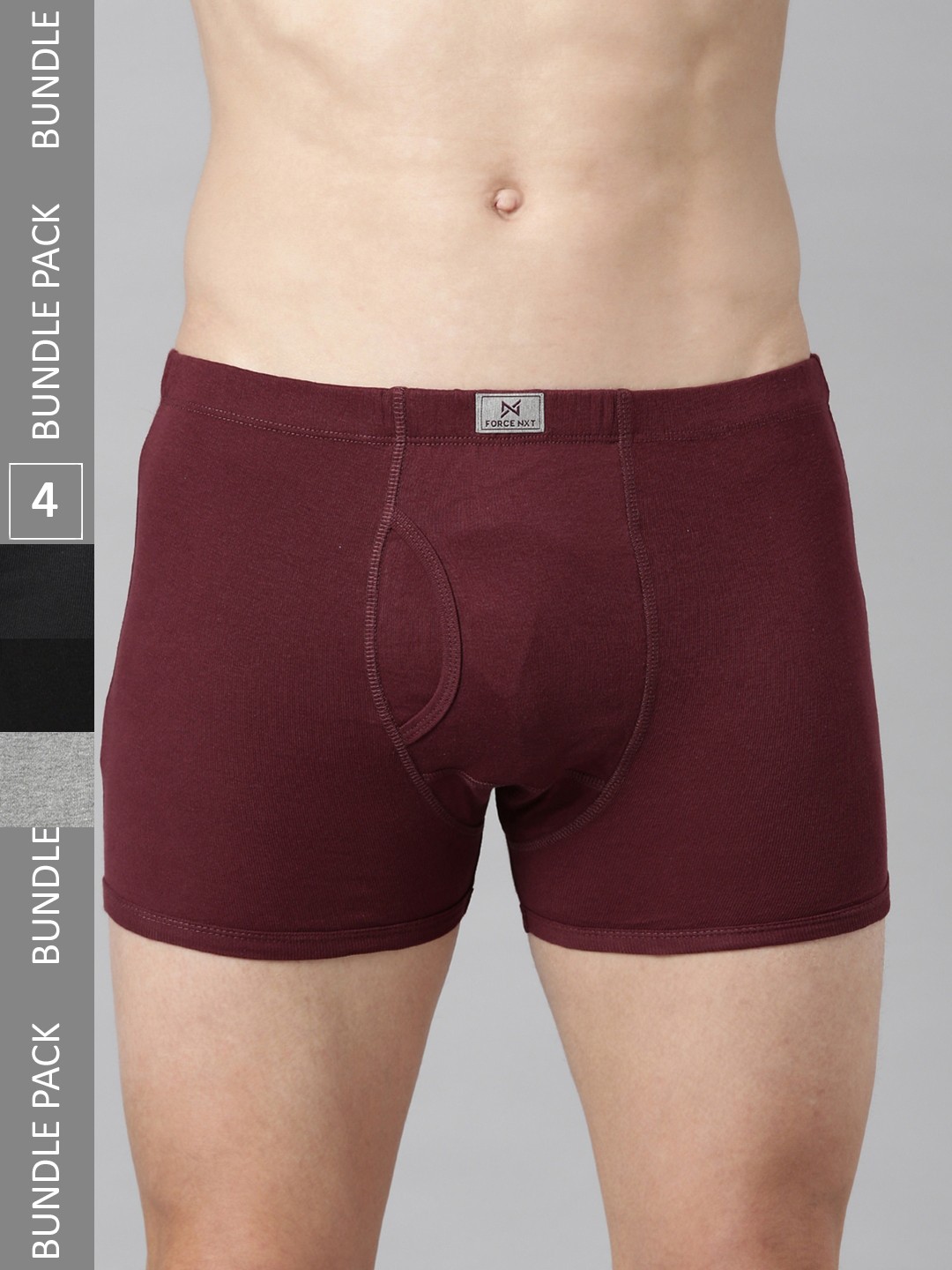 

Force NXT Men Pack Of 4 Assorted Cotton Trunks
