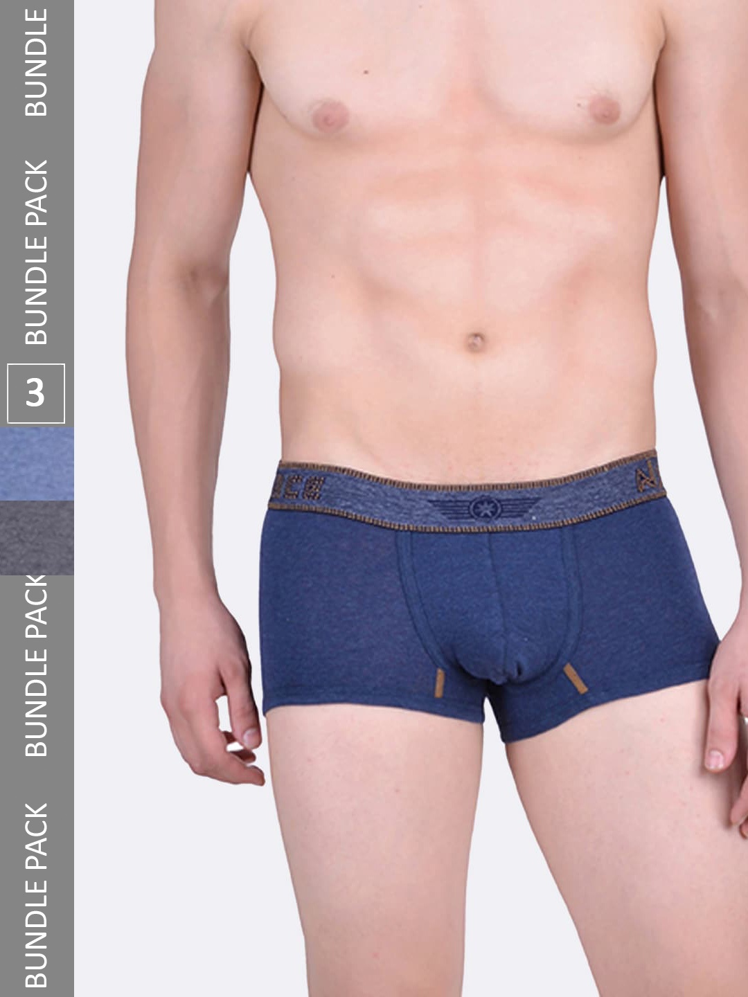 Force NXT Men Pack Of 3 Assorted Trunks