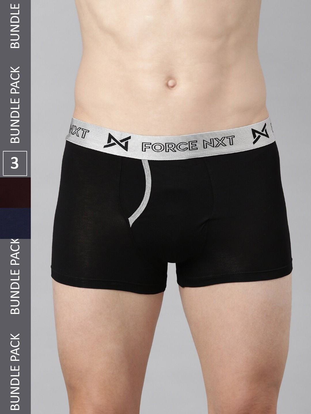 

Force NXT Men Pack Of 3 Assorted Cotton Trunks