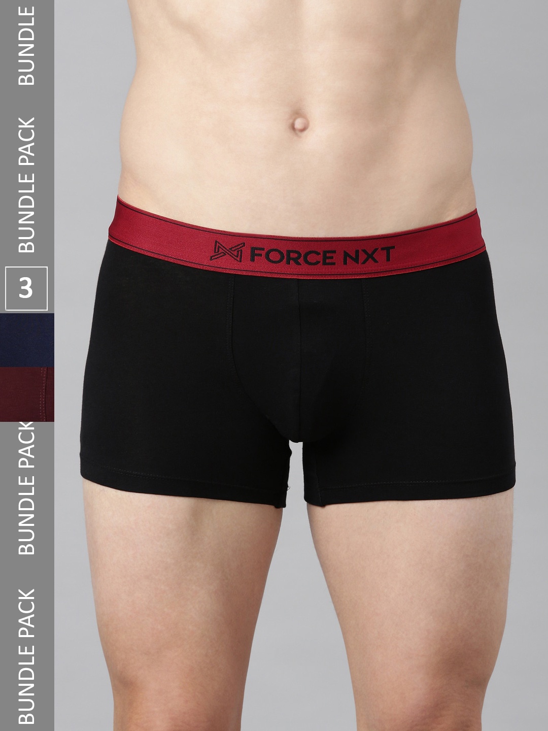 

Force NXT Men Pack Of 3 Assorted Cotton Trunks