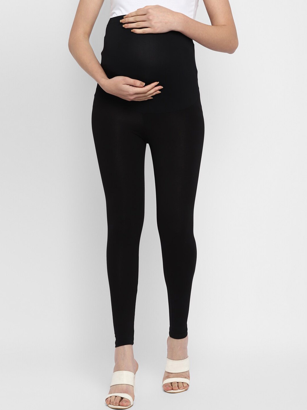 

Momsoon Maternity High Waist Ankle Length Maternity Leggings, Black
