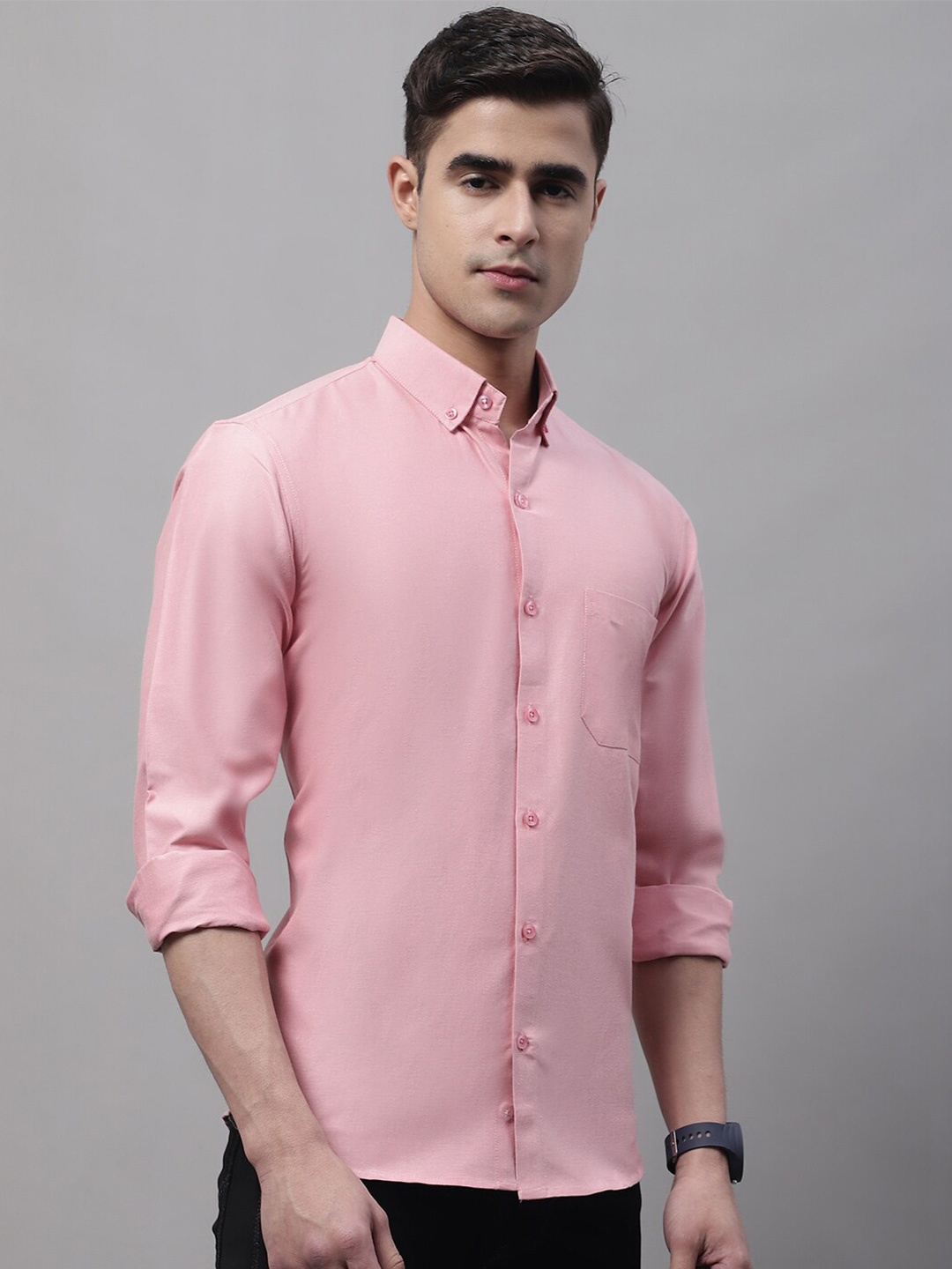 

JAINISH Men Classic Cotton Casual Shirt, Coral