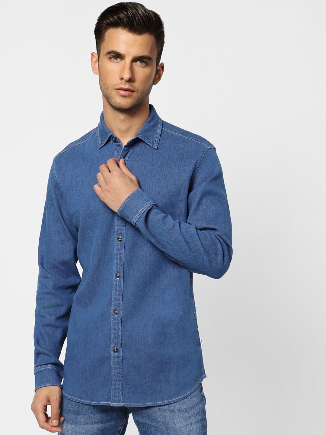 

Jack & Jones Spread Collar Casual Shirt, Blue