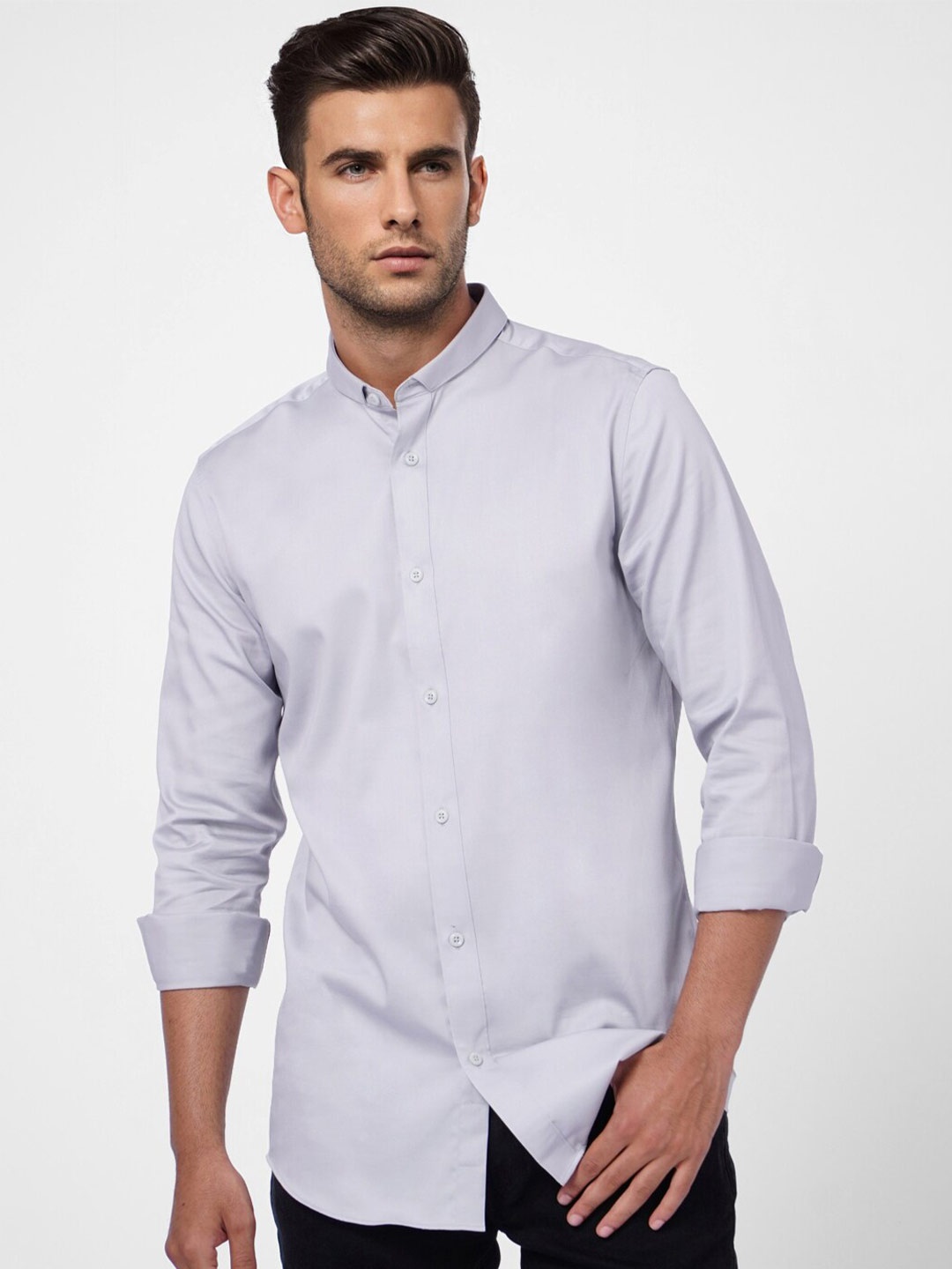 

Jack & Jones Men Casual Cotton Shirt, Purple