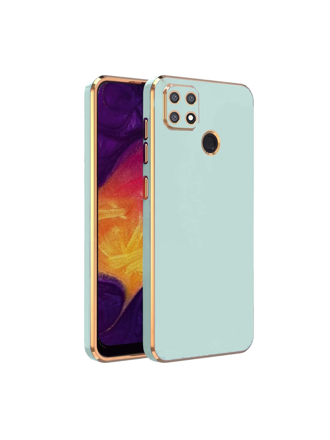 

Karwan Electroplated Chrome 6D Oppo A15 Phone Back Cover, Green