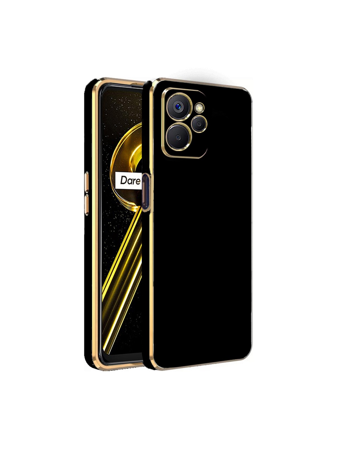 

Karwan Realme 9i 5G Phone Electroplated Chrome 6D Back Cover, Black