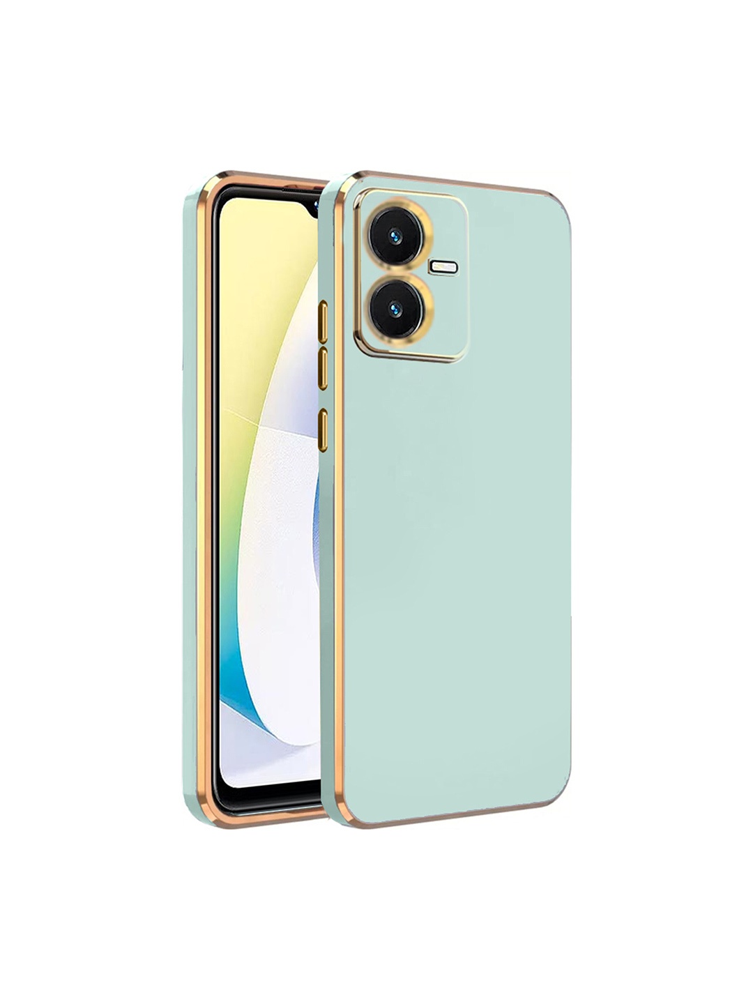 

Karwan Electroplated Chrome 6D Vivo Y22 Phone Back Cover, Green