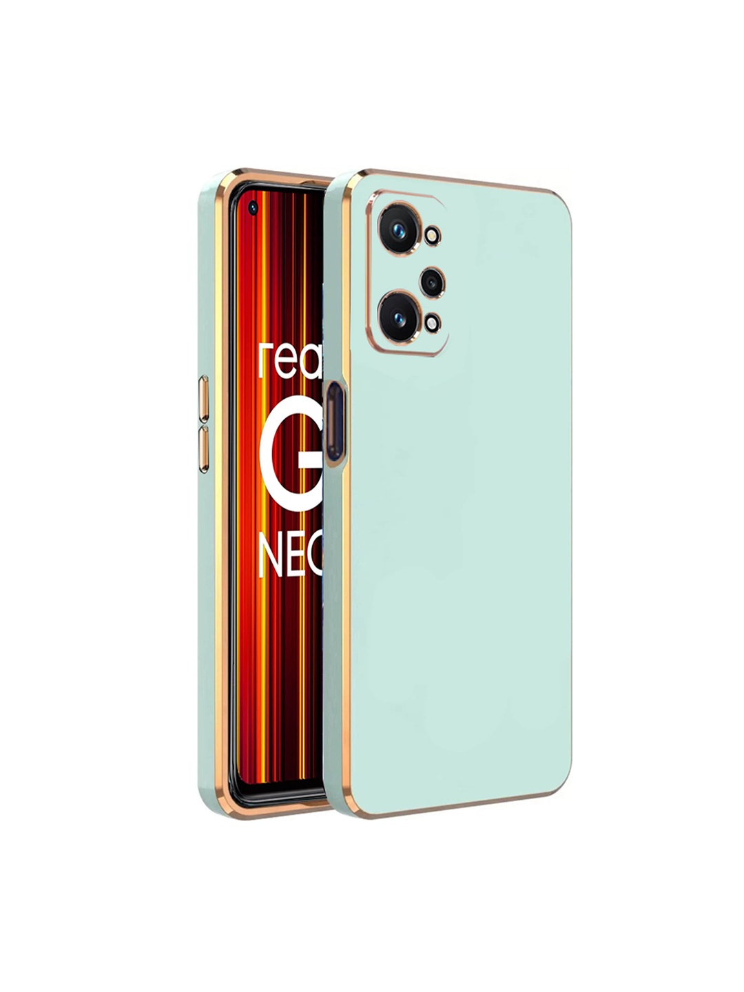 

Karwan Electroplated Chrome 6D Realme GT NEO 3T Mobile Back Cover, Green
