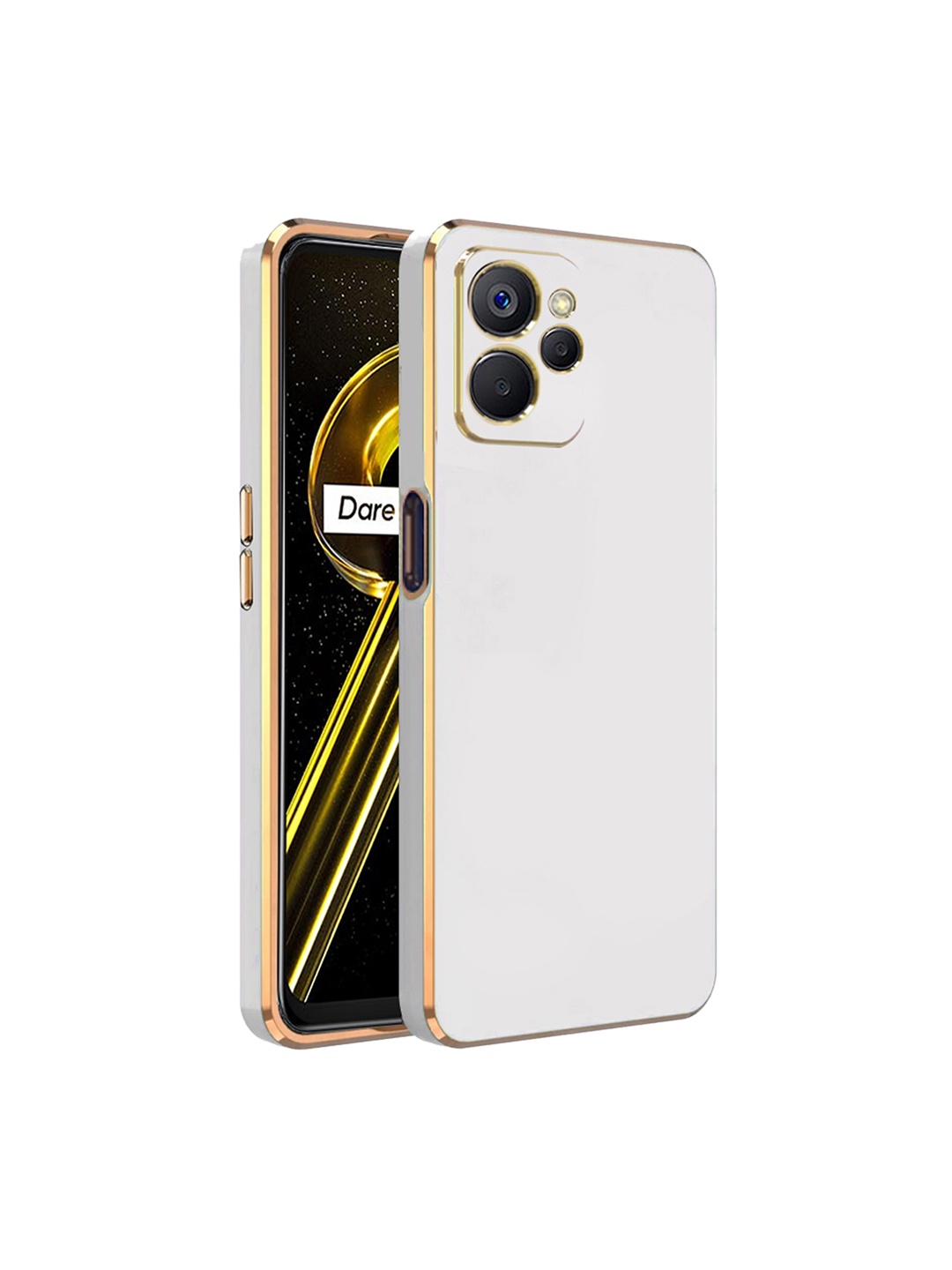 

Karwan Electroplated Chrome 6D Realme 9i 5G Phone Back Cover, White